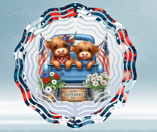 INDEPENDANCE DAY WIND spinner sublimation for download 300 dpi for use on wind spinners and door hangers 2 files, 1 round and 1 transparent