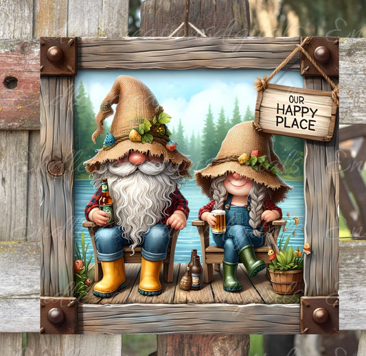 CAMPING GNOMES SUBLIMATION door hanger, wreath sign png, for sublimation high resolution
