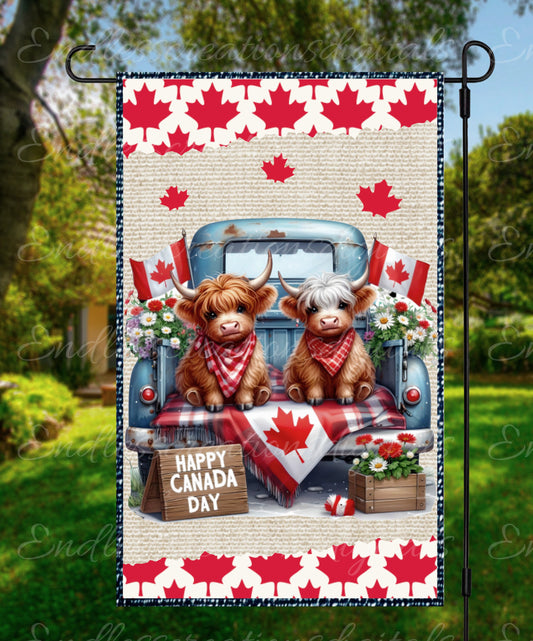 CANADA DAY GARDEN flag can be resized to 12 x 18 high quality digital png for sublimation