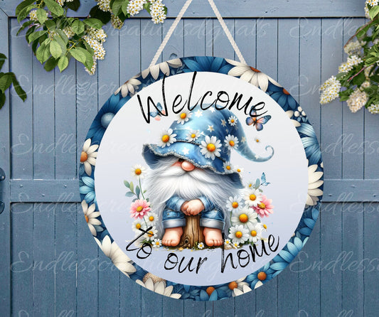 WELCOME DOOR HANGER, wreath sign png, for sublimation high resolution 2 png file, 1 round, 1 transparent for use on pillow, mugs etc