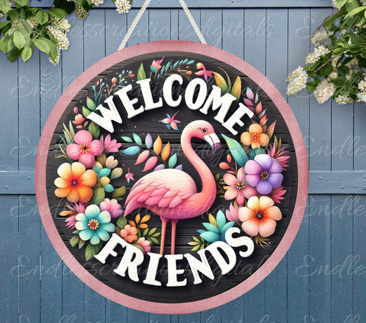 SUMMER TROPICAL WELCOME DOOR HANGER,  png, for sublimation high resolution