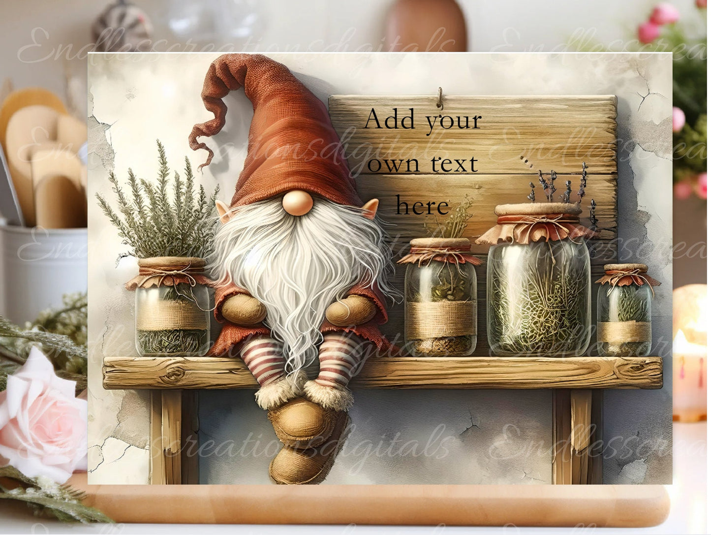 RUSTIC GNOME CUTTING board sublimation  sublimation high resolution 1 file