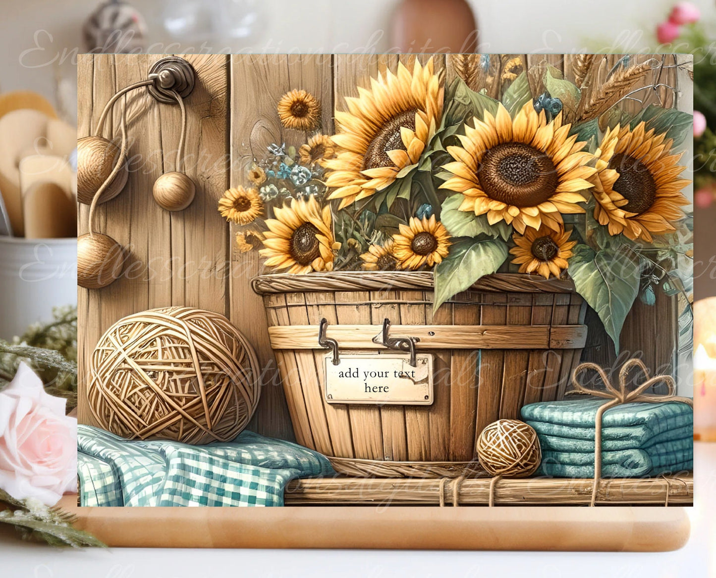 SUNFLOWER CUTTING BOARD sublimation  sublimation high resolution 1 file add your own text