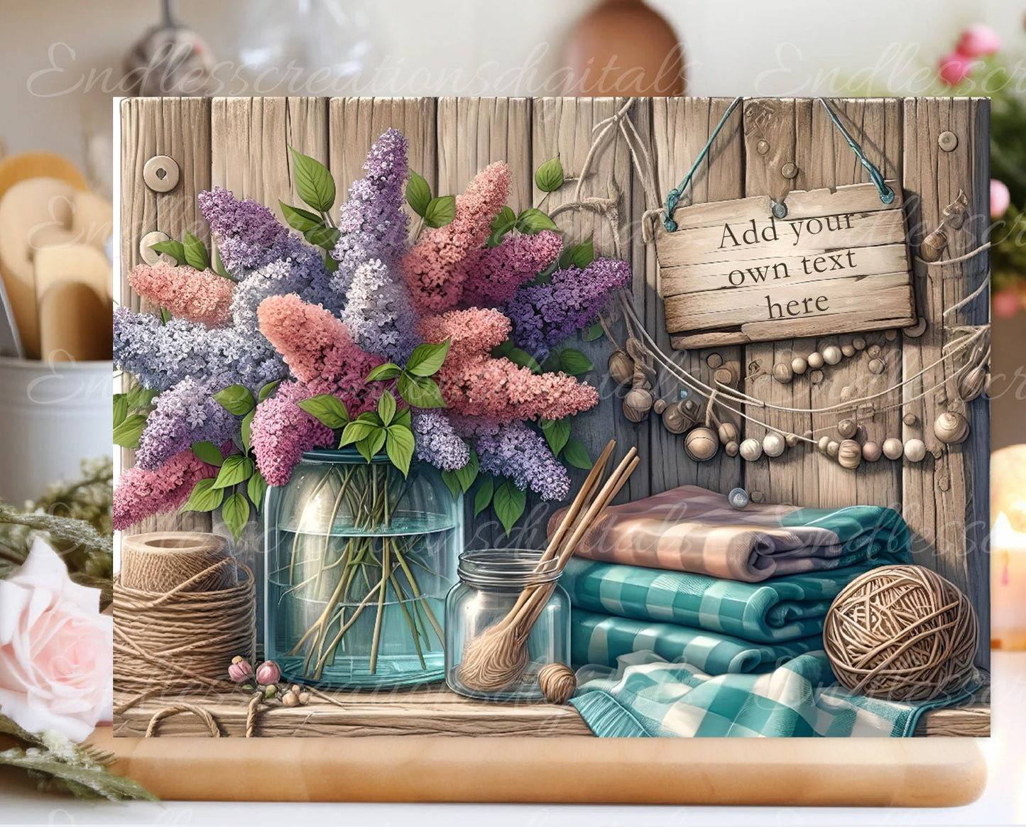 LILACS CUTTING BOARD sublimation  sublimation high resolution 1 file add your own text