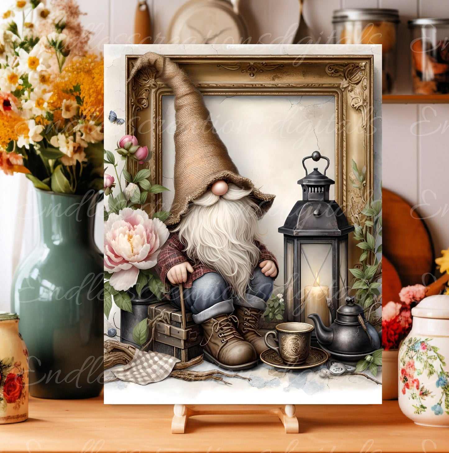 RUSTIC GNOME CUTTING board portrait display, sublimation  sublimation high resolution 1 file