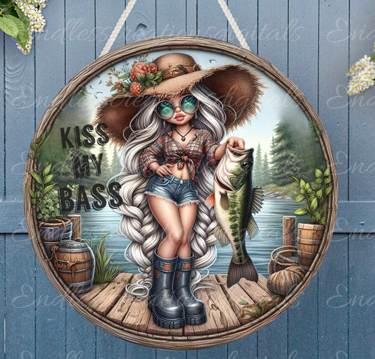 KISS MY BASS CAMPING GIRL