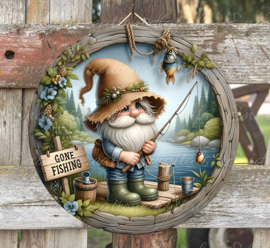 GONE FISHING GNOME