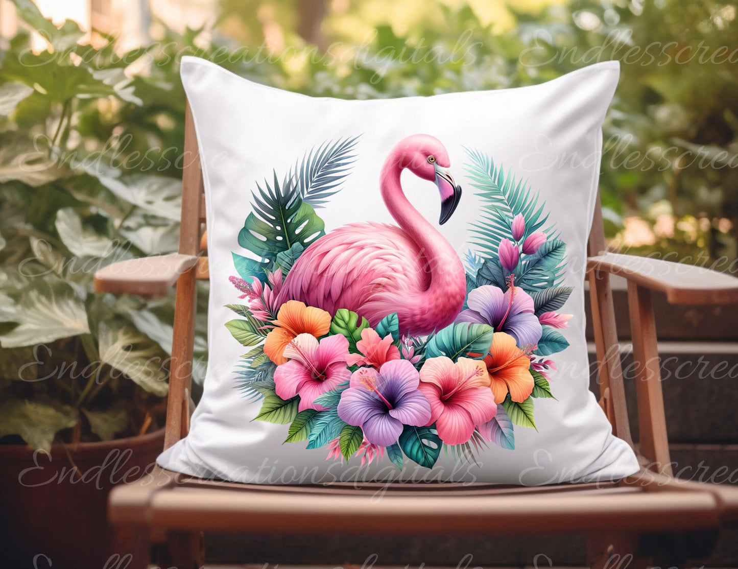 TROPICAL FLAMINGO sublimation package of 5 high definition 300png, transparent