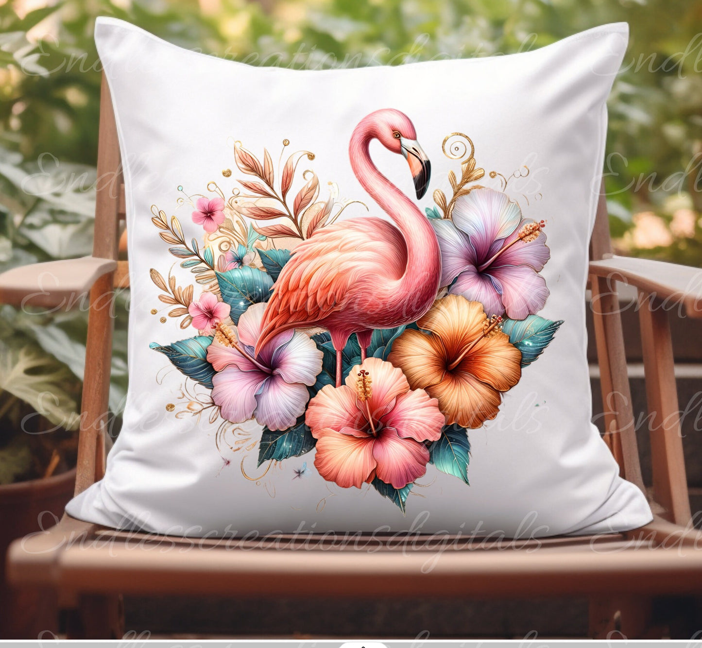 TROPICAL FLAMINGO sublimation package of 5 high definition 300png, transparent