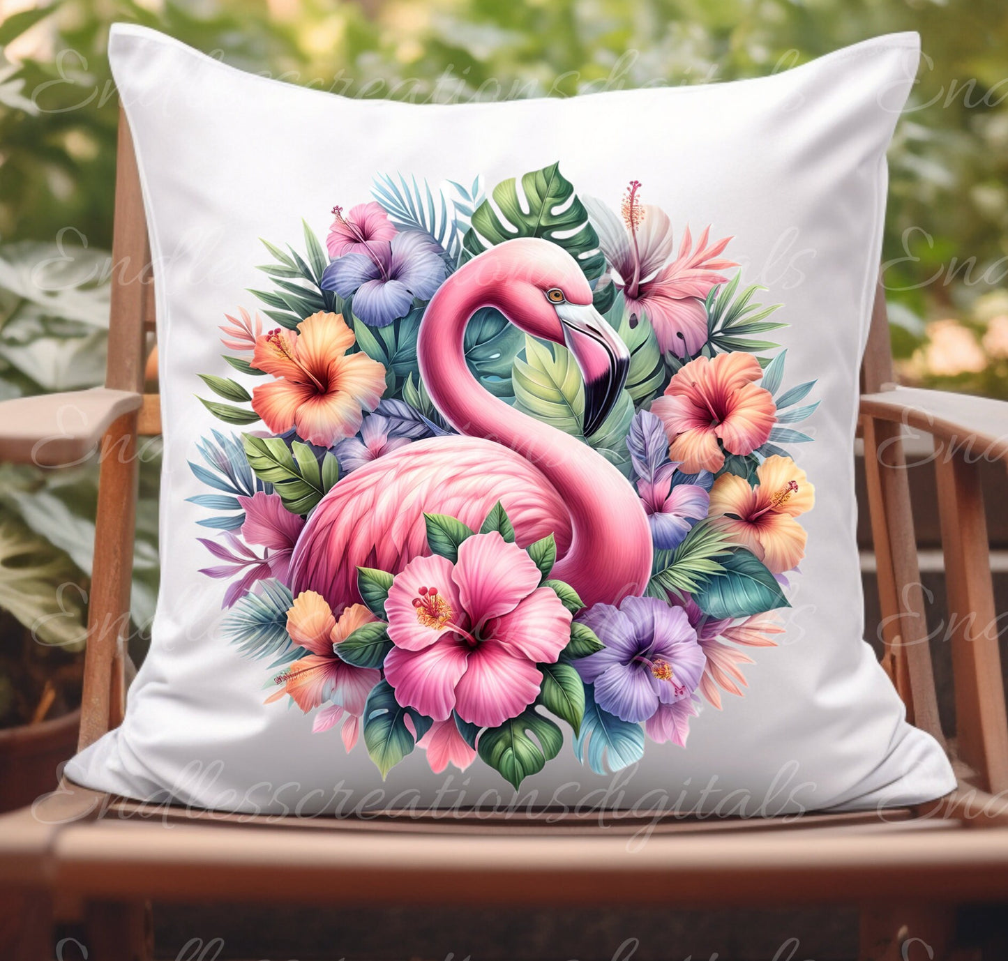 TROPICAL FLAMINGO sublimation package of 5 high definition 300png, transparent