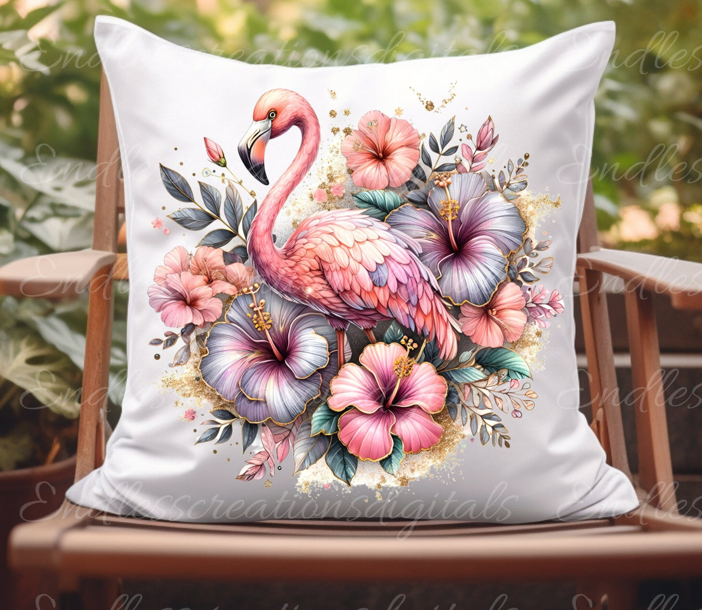 TROPICAL FLAMINGO sublimation package of 5 high definition 300png, transparent