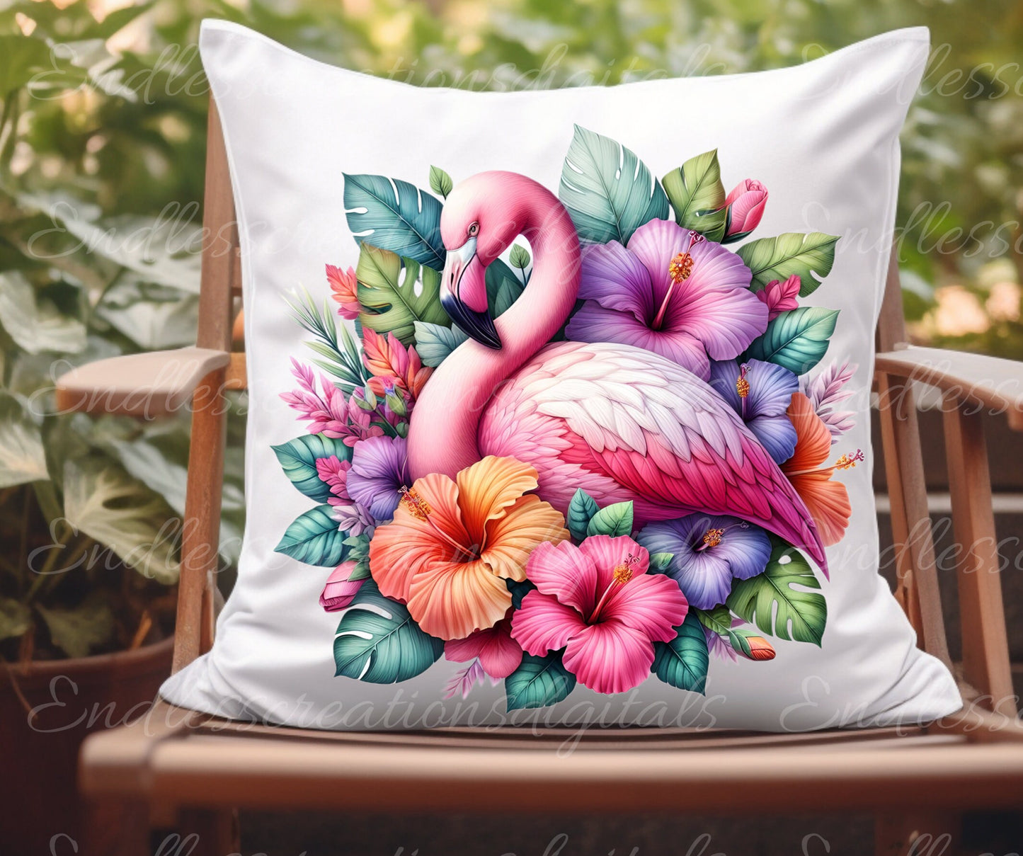 TROPICAL FLAMINGO sublimation package of 5 high definition 300png, transparent