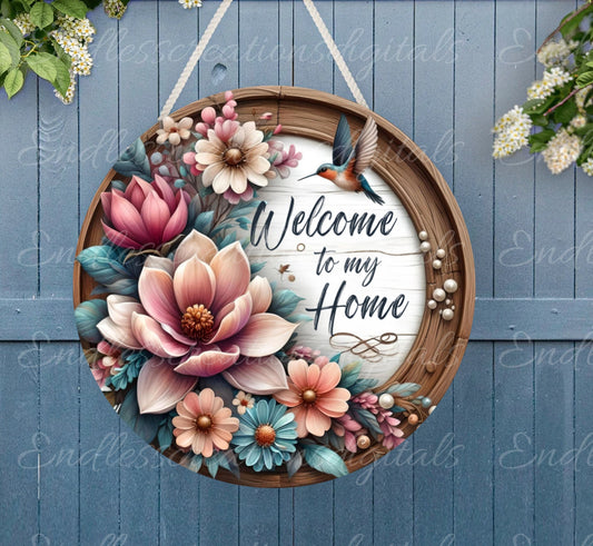 HUMMINGBIRD DOOR HANGER, wreath sign png, for sublimation high resolution,