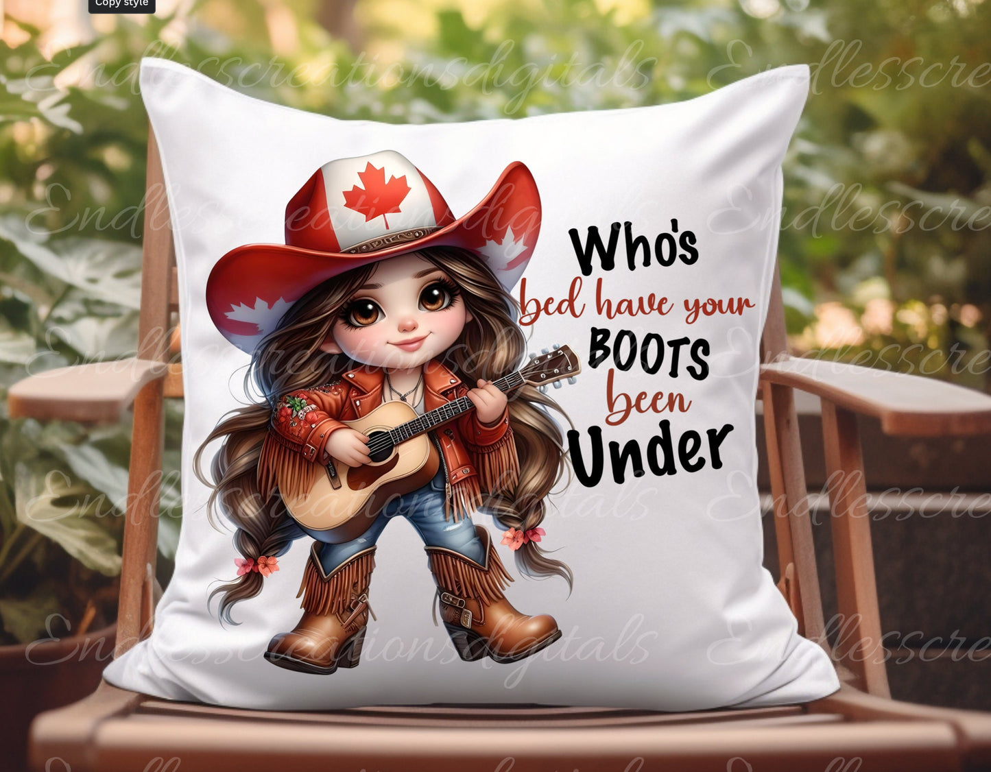 CANADIAN GIRLS COUNTRY music gnomes sublimation package  high definition 300png, transparent, for use on pillows, mugs, wine tumblers etc