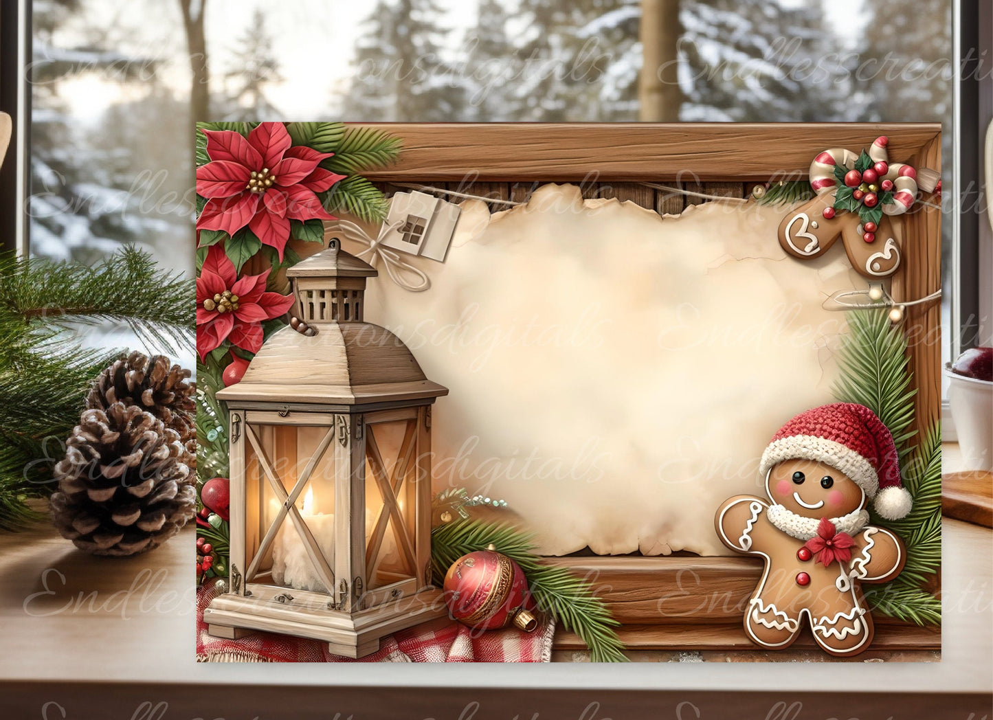 GINGERBREAD GNOMECUTTING board sublimation  sublimation high resolution 2 files, 1 add your own text