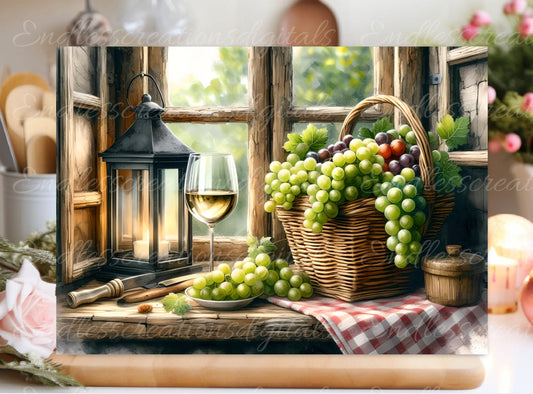 WHITE WINE CUTTING board sublimation  sublimation high resolution