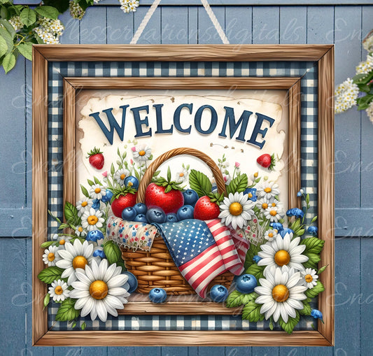 INDEPENDENCE DAY SUMMER DOOR HANGER