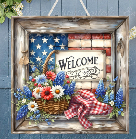 INDEPENDENCE DAY DOOR hanger, wreath sign, square cutting board png, for sublimation high resolution