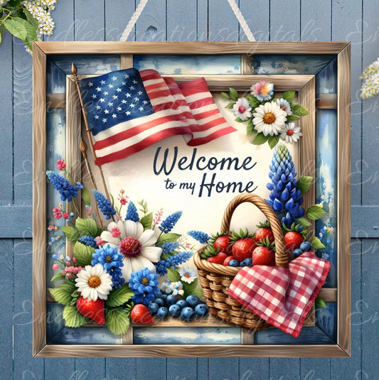 INDEPENDENCE DAY DOOR hanger, wreath sign, square cutting board png, for sublimation high resolution, 2 files 1 add your own text