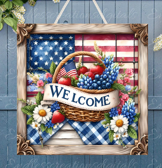 INDEPENDENCE DAY DOOR hanger, wreath sign, square cutting board png, for sublimation high resolution, 2 files 1 add your own text