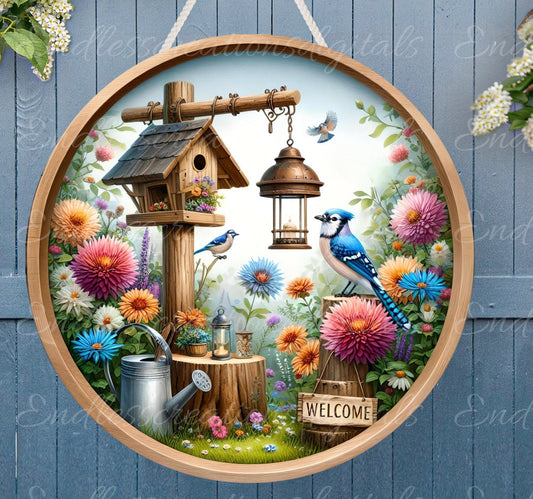 WELCOME DOOR HANGER, wreath sign, round cutting board png, for sublimation high resolution, 2 files for download, 1 add your text