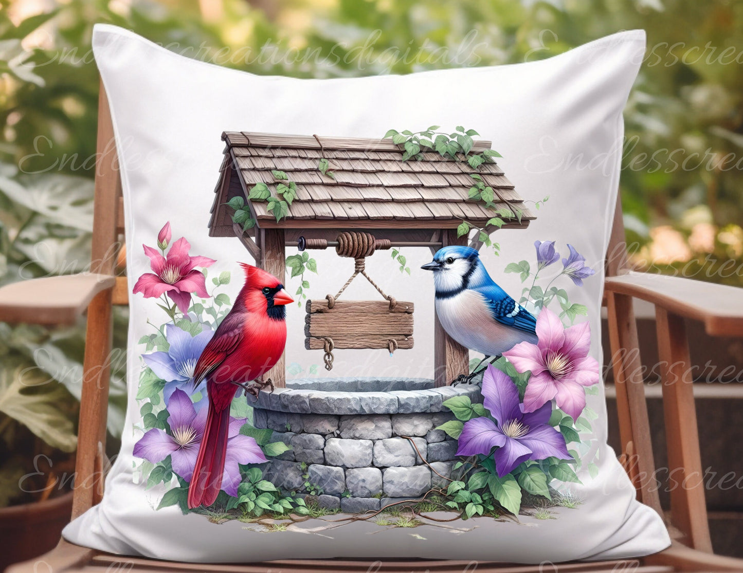 BLUE JAY CARDINAL Sublimation Package high definition 300png, transparent, for use on pillows, mugs, totes, tumblers etc