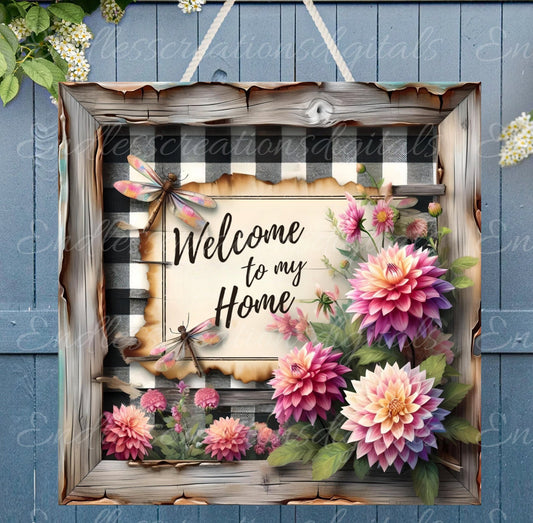 WELCOME SQUARE SUMMER FLORAL