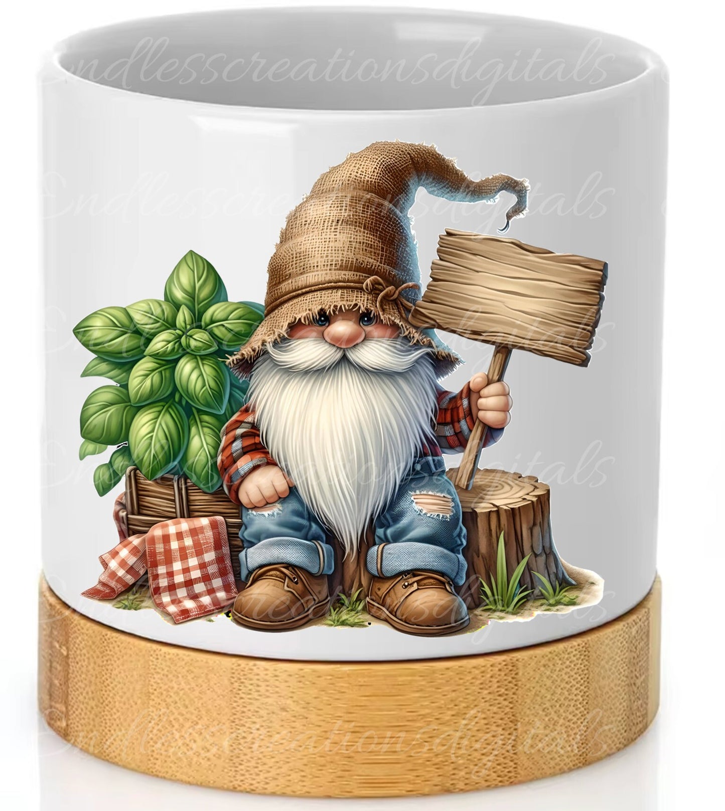 HERB PLANT POT gnomes sublimation png, transparent  for sublimation high resolution, 5 files, add your own text