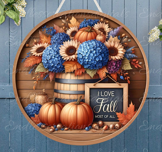 FALL DOOR HANGER, wreath sign, round cutting board png, for sublimation high resolution 2 files for download, 1 add your own text