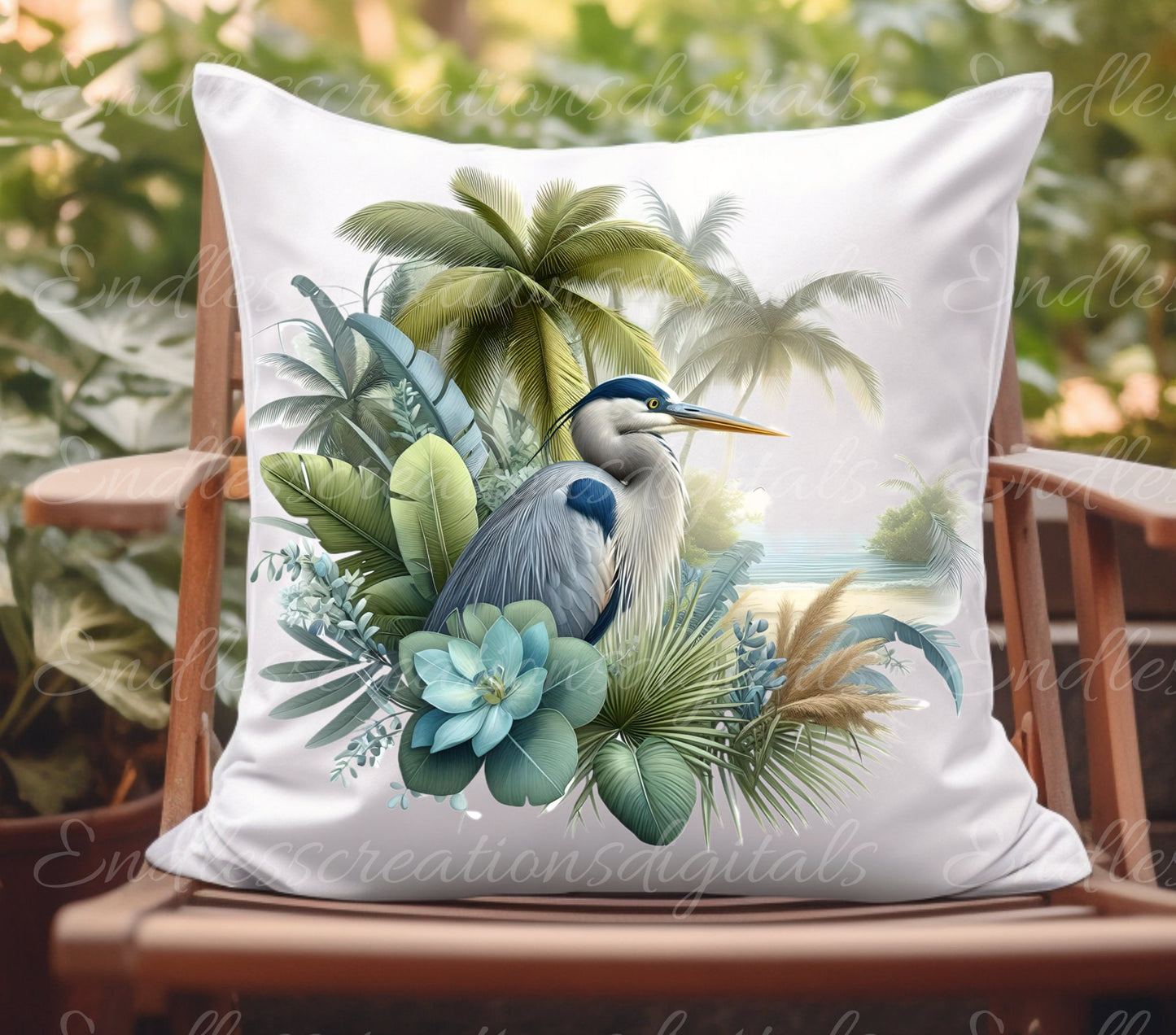 TROPICAL WILDLIFE PILLOW, tea towel etc. sublimation package of 5 high definition 300png, transparent