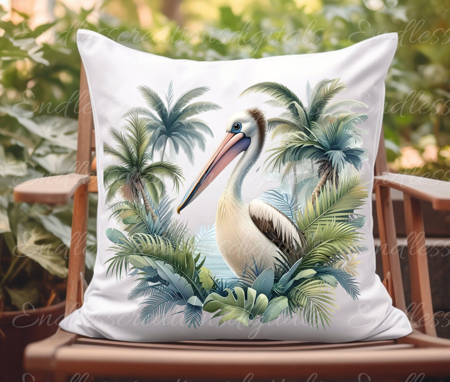 TROPICAL WILDLIFE PILLOW, tea towel etc. sublimation package of 5 high definition 300png, transparent