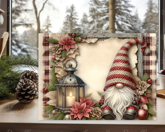 CHRISTMAS GNOME CUTTING board sublimation  sublimation high resolution, add your own text