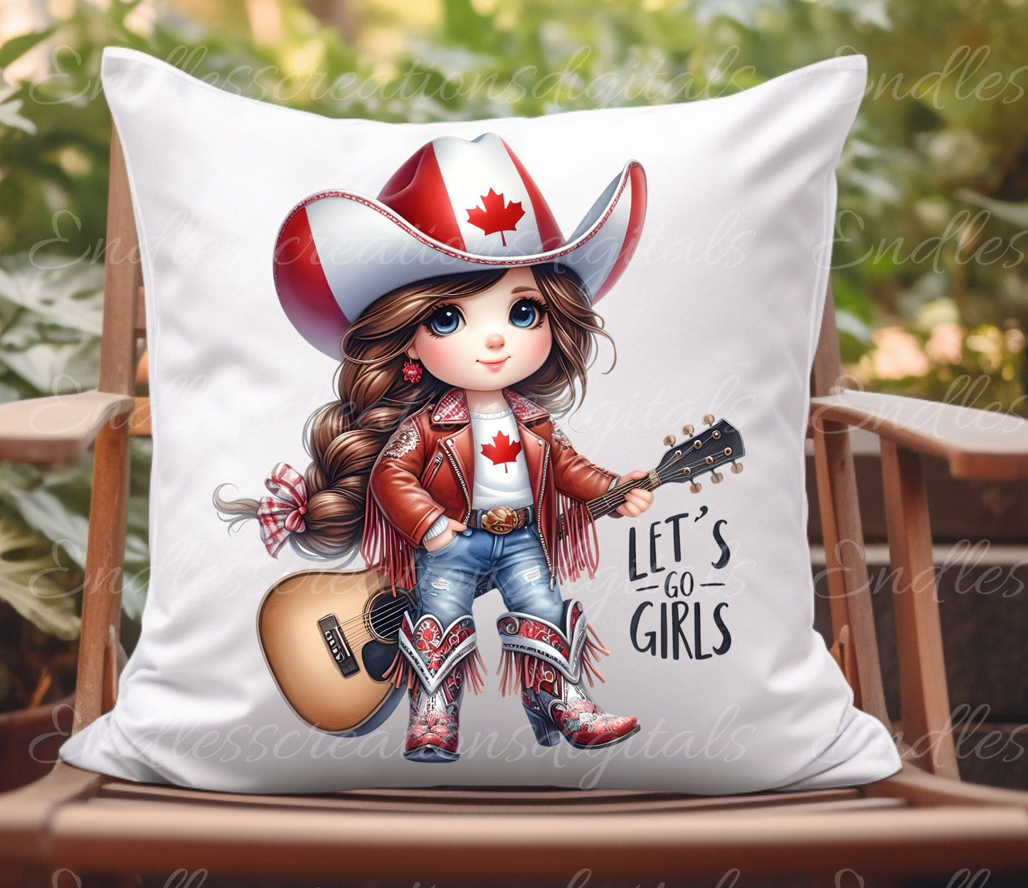 CANADIAN GIRLS COUNTRY music gnomes sublimation package  high definition 300png, transparent, for use on pillows, mugs, wine tumblers etc