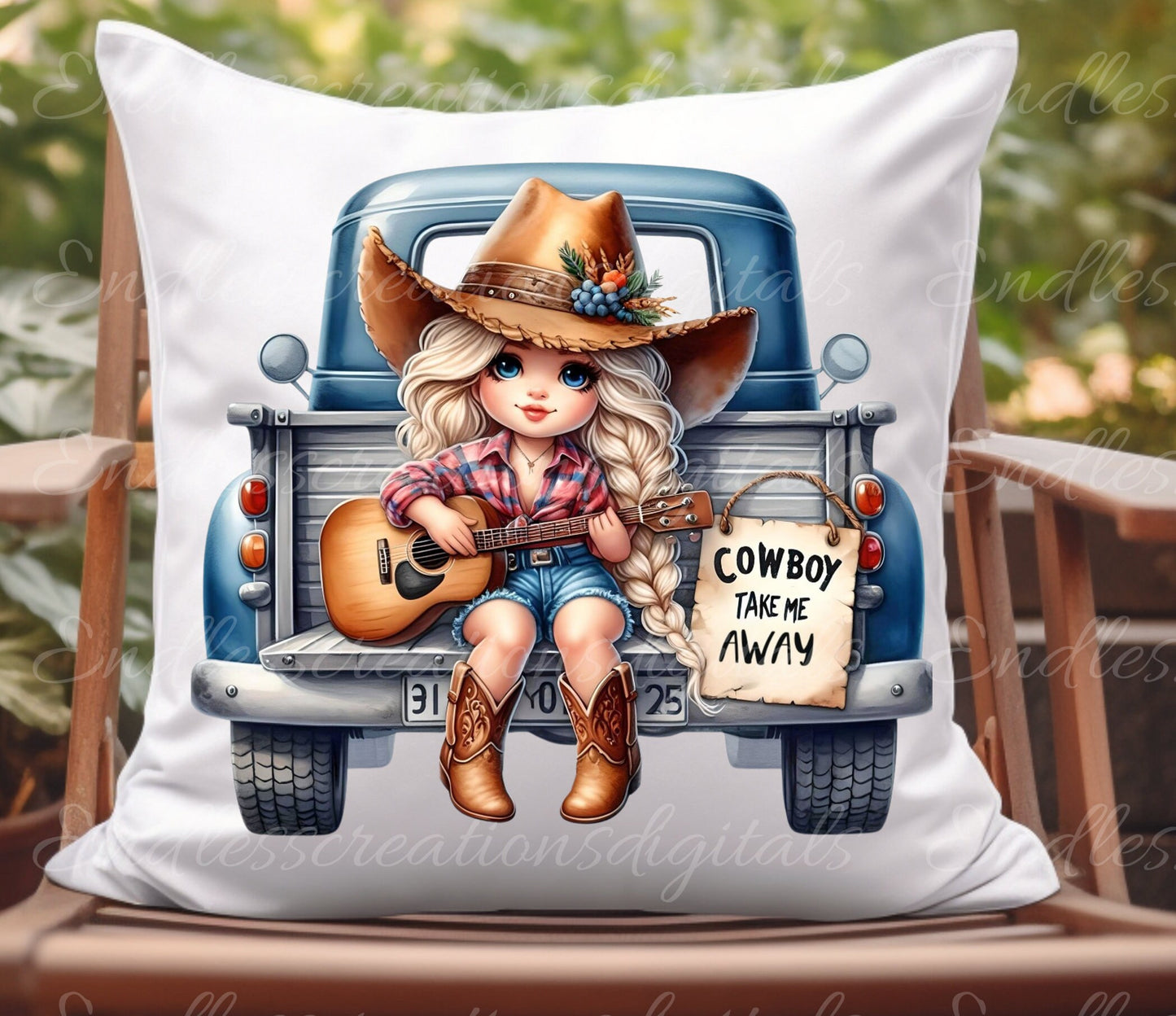 COUNTRY GIRLS SUBLIMATION package high definition 300png, transparent, for use on pillows, mugs, totes etc. 5 files, 2 add your own text