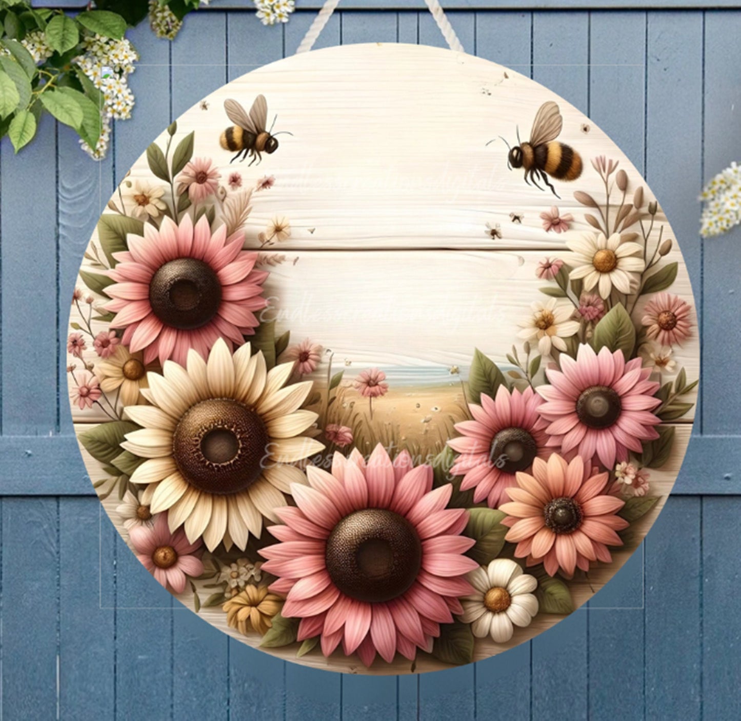 HELLO SUMMER door hanger, wreath sign png, wind spinner for sublimation high resolution,