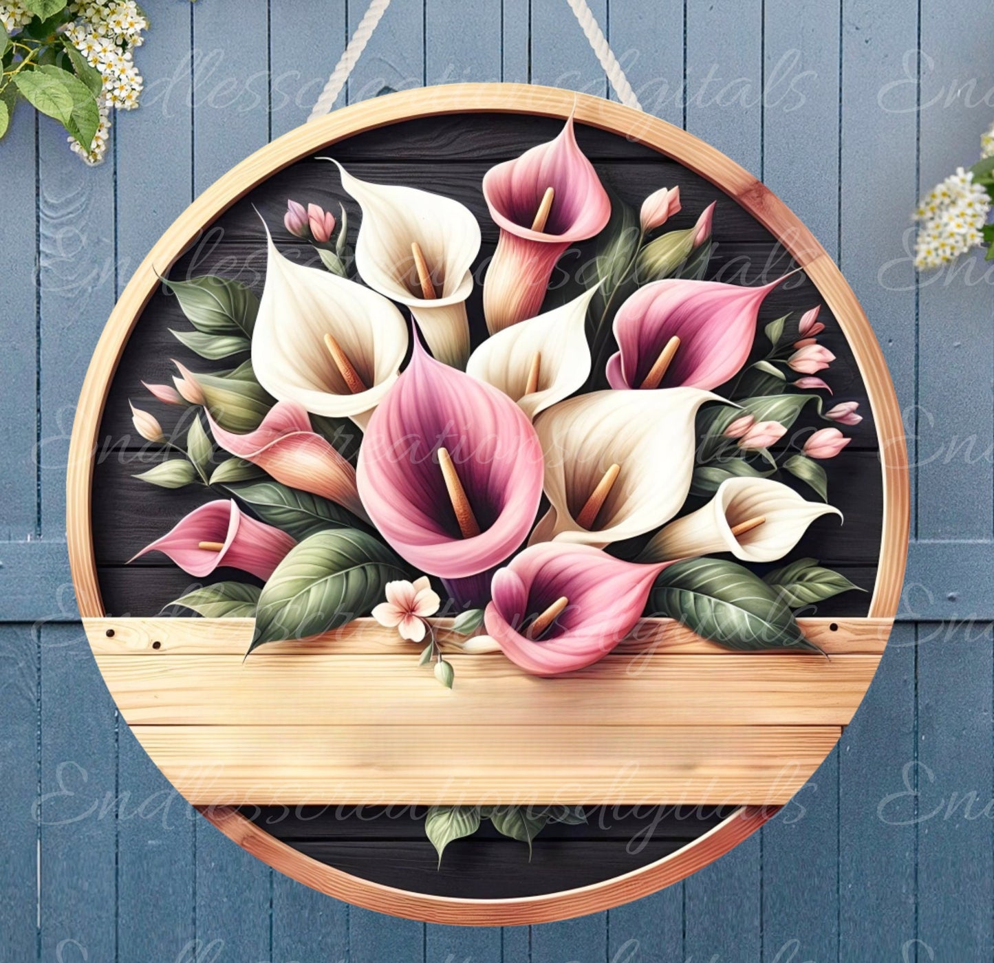 WELCOME SUMMER DOOR HANGER, wreath sign, round cutting board png, for sublimation high resolution, 2 files for download, 1 add your text