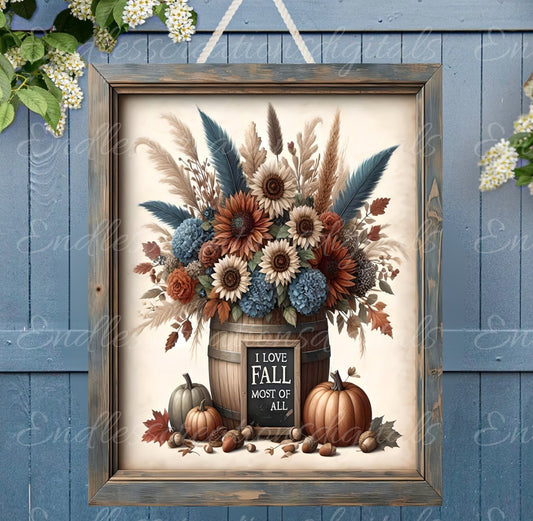 FALL FLORAL TALL RECTANGLE