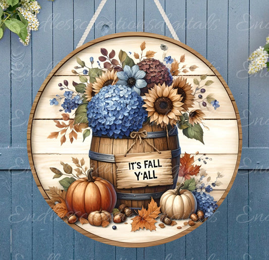 FALL FLORAL DOOR HANGER