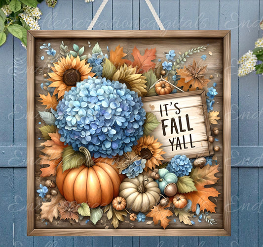 FALL SQUARE DOOR hanger, wreath sign, square cutting board png, for sublimation high resolution 2 files for download, 1 add your own text