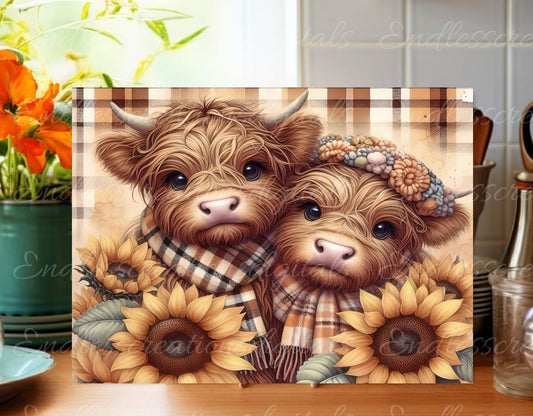 HIGHLAND COW CUTTING board sublimation  sublimation high resolution, 1 file 300 png for download