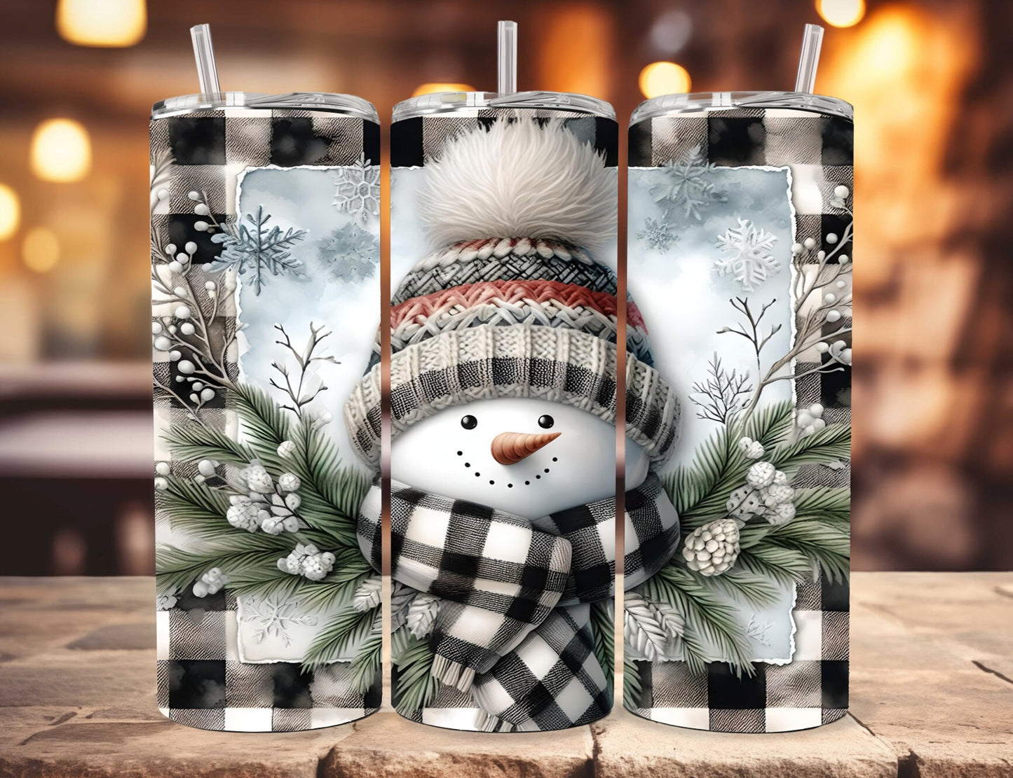 SNOWMAN TUMBLER sublimation design for 20 oz tumbler, high quality 300 Dpi