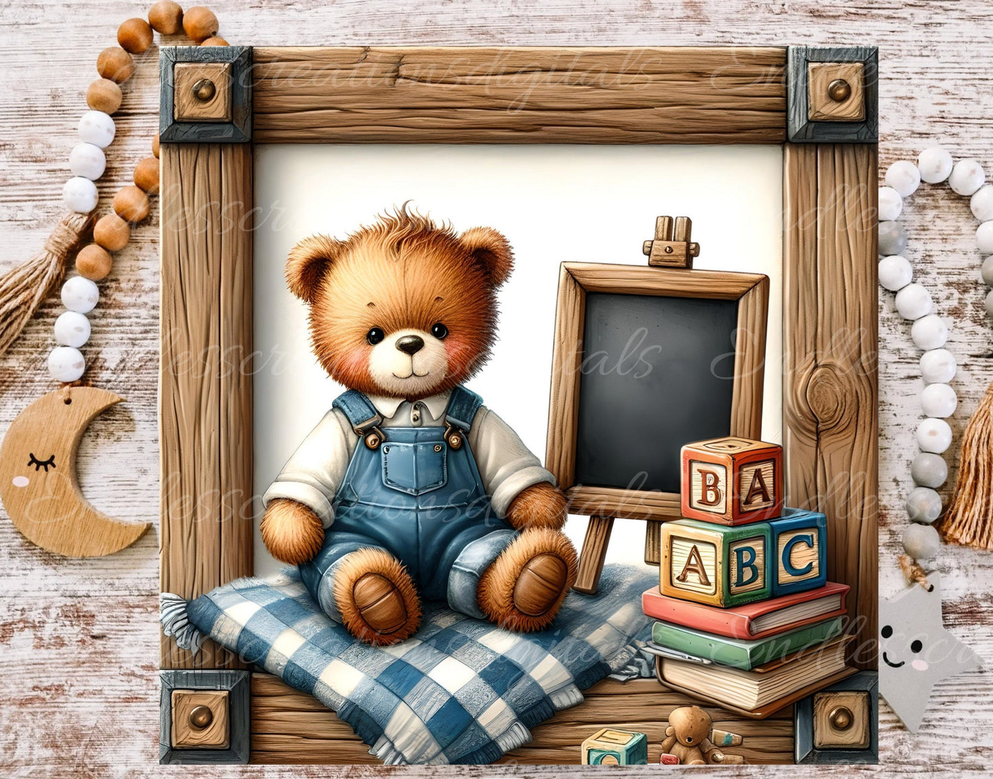 BABY'S ROOM BIRTH square announcement , DIGITAL DOWNLOAD ONLY, for sublimation high resolution,  1 add your own text file for download