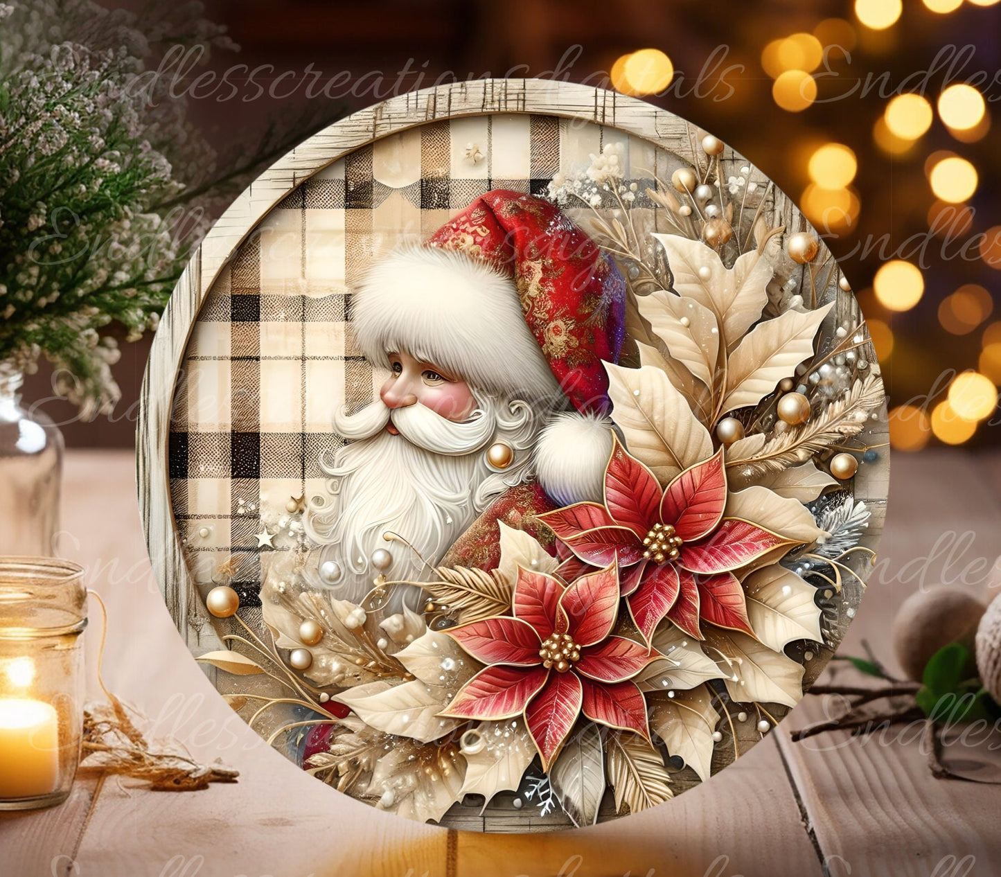VINTAGE SANTA RED CHRISTMAS