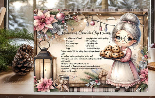 GRANDMA'S COOKIE RECIPE cutting board sublimation  sublimation high resolution 2 files, 1 add your own text