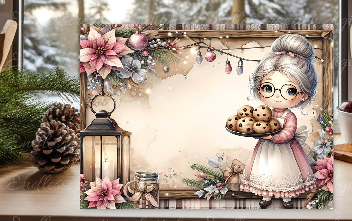 GRANDMA'S COOKIE RECIPE cutting board sublimation  sublimation high resolution 2 files, 1 add your own text