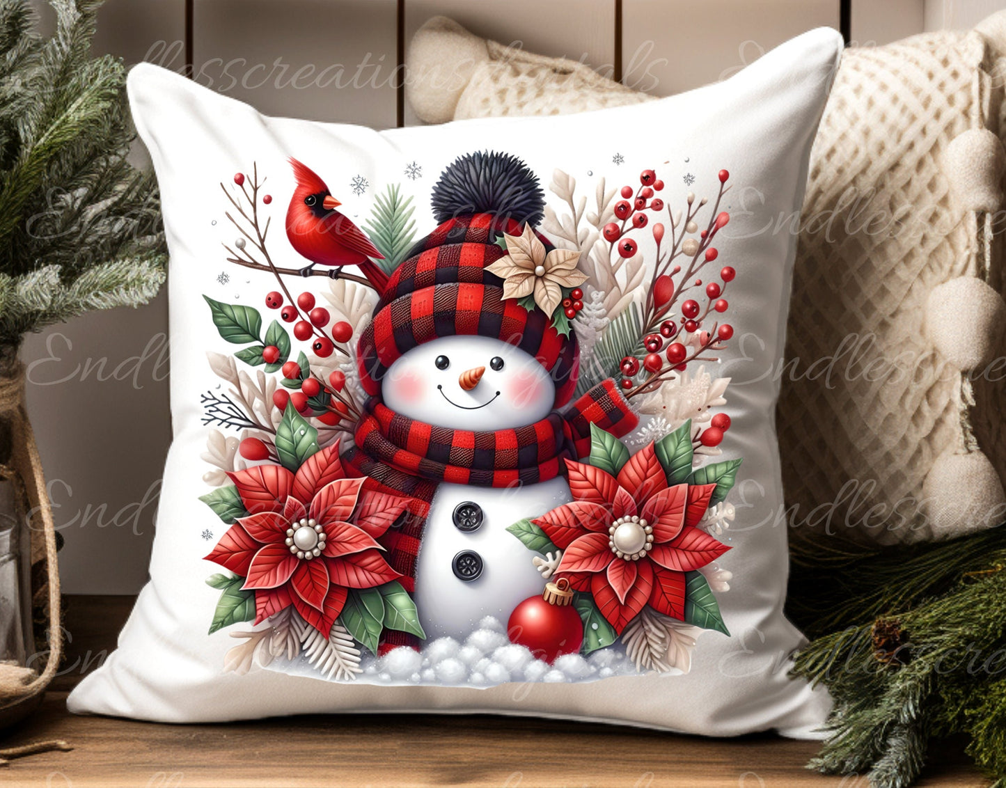 BUFFALO PLAID SNOWMAN snowman pillow, tea towel, mug etc. sublimation package of 5 high definition 300png, transparent