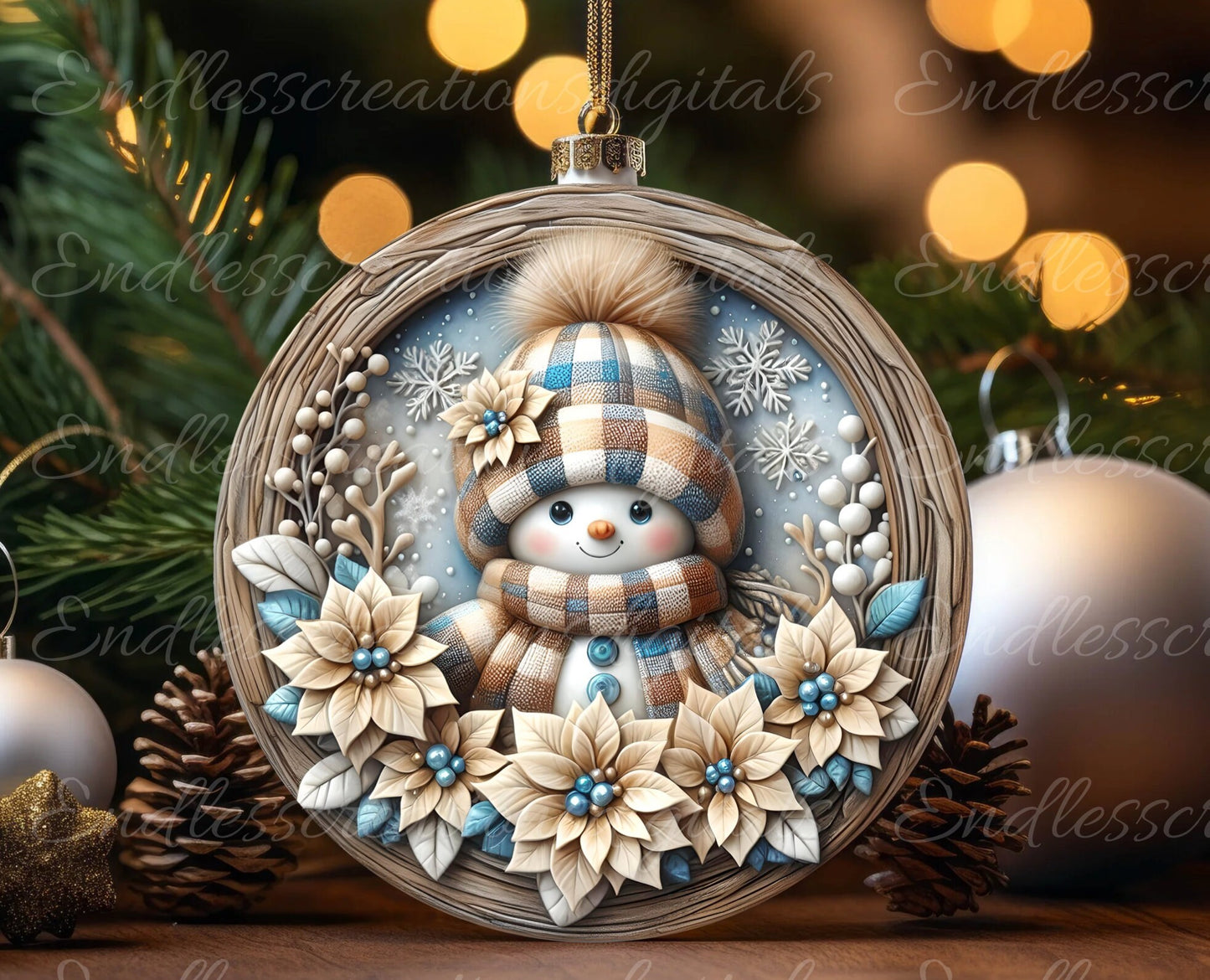WINTER SNOWMAN ROUND