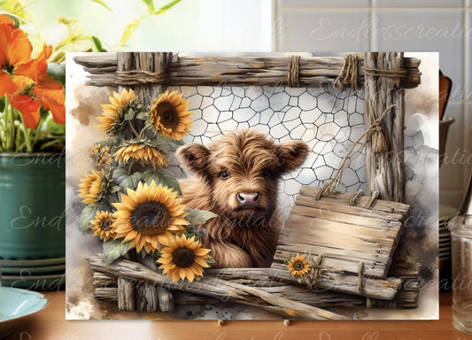 HIGHLAND COW CUTTING board,  sublimation high resolution, can be resized, add your own text, 1 file for download