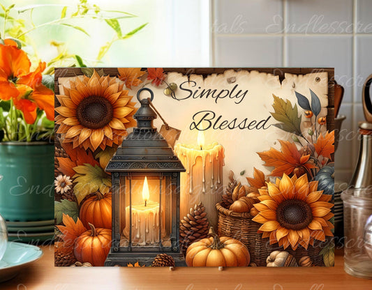 SIMPLY BLESSED CUTTING board sublimation  sublimation high resolution 2 files, 1 add your own text