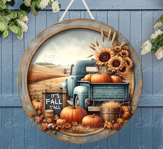 ROUND FALL DOOR hanger, wreath sign,  cutting board png, for sublimation high resolution 2 files, 1 add your own text